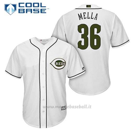 Maglia Baseball Uomo Cincinnati Reds 36 Keury Mella Bianco2018 Alterner Cool Base